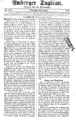 Amberger Tagblatt Donnerstag 17. August 1865