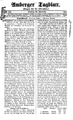 Amberger Tagblatt Samstag 16. September 1865