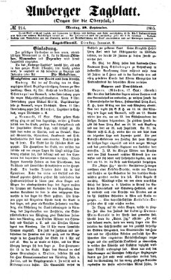 Amberger Tagblatt Montag 18. September 1865