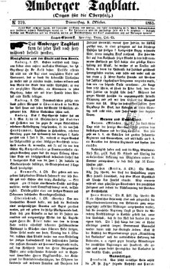 Amberger Tagblatt Donnerstag 5. Oktober 1865