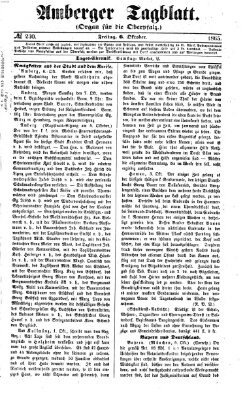 Amberger Tagblatt Freitag 6. Oktober 1865