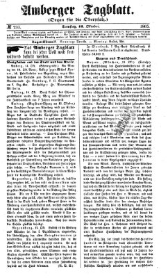 Amberger Tagblatt Samstag 14. Oktober 1865