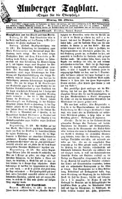 Amberger Tagblatt Montag 23. Oktober 1865