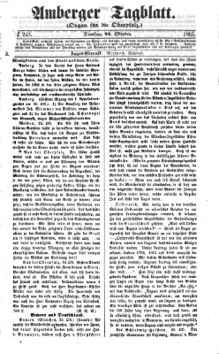 Amberger Tagblatt Dienstag 24. Oktober 1865