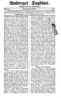 Amberger Tagblatt Samstag 28. Oktober 1865