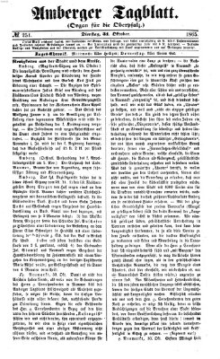 Amberger Tagblatt Dienstag 31. Oktober 1865