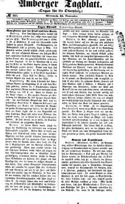 Amberger Tagblatt Mittwoch 15. November 1865