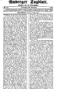 Amberger Tagblatt Donnerstag 16. November 1865