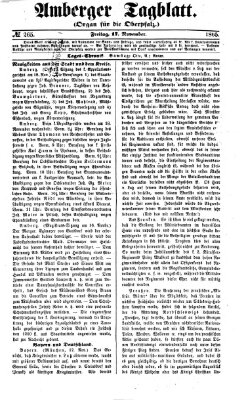 Amberger Tagblatt Freitag 17. November 1865