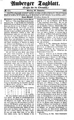 Amberger Tagblatt Montag 27. November 1865