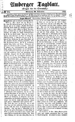 Amberger Tagblatt Mittwoch 29. November 1865