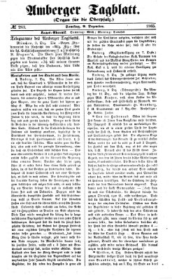 Amberger Tagblatt Samstag 9. Dezember 1865