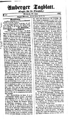 Amberger Tagblatt Mittwoch 27. Juni 1866