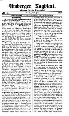 Amberger Tagblatt Samstag 30. Juni 1866