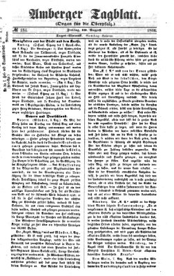 Amberger Tagblatt Freitag 10. August 1866