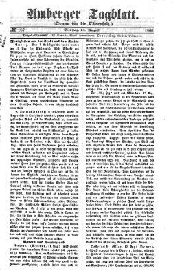 Amberger Tagblatt Dienstag 14. August 1866