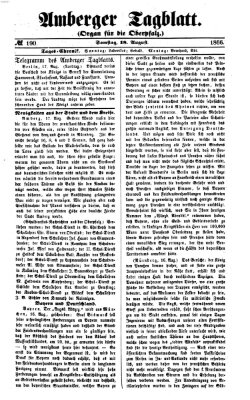 Amberger Tagblatt Samstag 18. August 1866