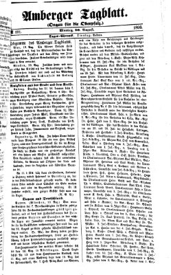 Amberger Tagblatt Montag 20. August 1866