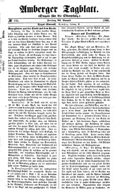 Amberger Tagblatt Freitag 24. August 1866