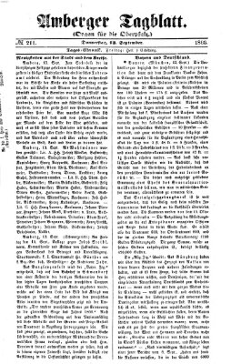 Amberger Tagblatt Donnerstag 13. September 1866