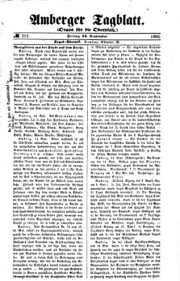 Amberger Tagblatt Freitag 14. September 1866