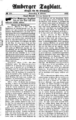 Amberger Tagblatt Donnerstag 4. Oktober 1866