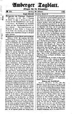 Amberger Tagblatt Freitag 12. Oktober 1866