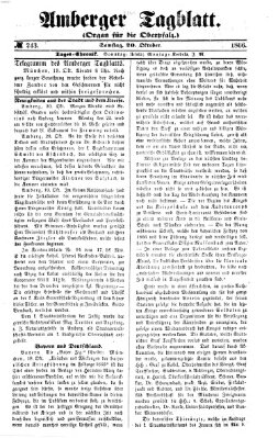 Amberger Tagblatt Samstag 20. Oktober 1866