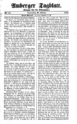 Amberger Tagblatt Donnerstag 25. Oktober 1866