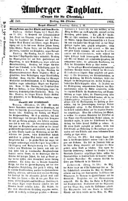 Amberger Tagblatt Freitag 26. Oktober 1866