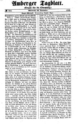 Amberger Tagblatt Mittwoch 14. November 1866