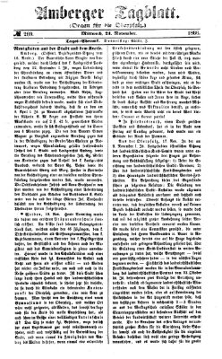 Amberger Tagblatt Mittwoch 21. November 1866