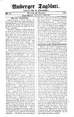 Amberger Tagblatt Mittwoch 28. November 1866