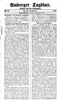 Amberger Tagblatt Freitag 14. Dezember 1866