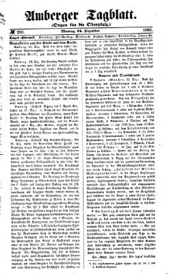 Amberger Tagblatt Montag 24. Dezember 1866