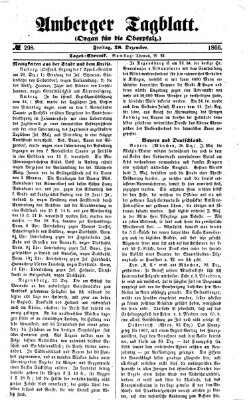 Amberger Tagblatt Freitag 28. Dezember 1866