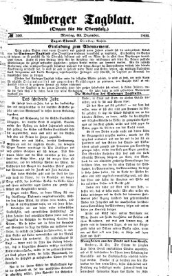 Amberger Tagblatt Montag 31. Dezember 1866