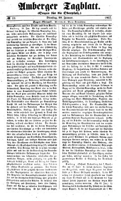 Amberger Tagblatt Dienstag 22. Januar 1867