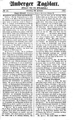 Amberger Tagblatt Samstag 16. Februar 1867