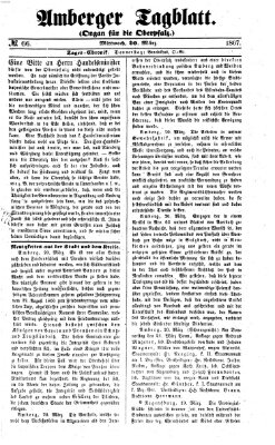 Amberger Tagblatt Mittwoch 20. März 1867