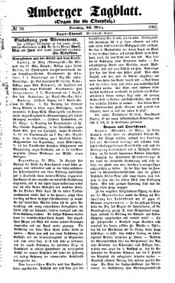 Amberger Tagblatt Dienstag 26. März 1867