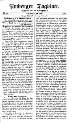 Amberger Tagblatt Donnerstag 28. März 1867