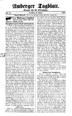 Amberger Tagblatt Samstag 6. April 1867