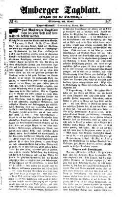 Amberger Tagblatt Mittwoch 10. April 1867