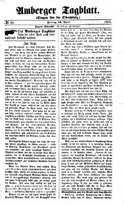 Amberger Tagblatt Freitag 12. April 1867