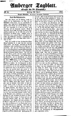 Amberger Tagblatt Freitag 26. April 1867