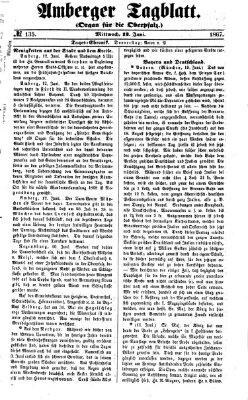 Amberger Tagblatt Mittwoch 12. Juni 1867