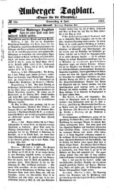 Amberger Tagblatt Donnerstag 4. Juli 1867