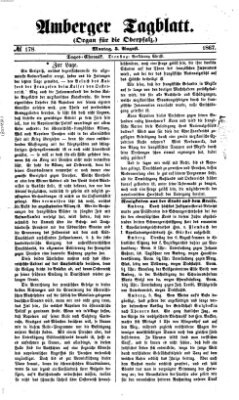 Amberger Tagblatt Montag 5. August 1867