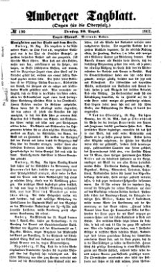 Amberger Tagblatt Dienstag 20. August 1867